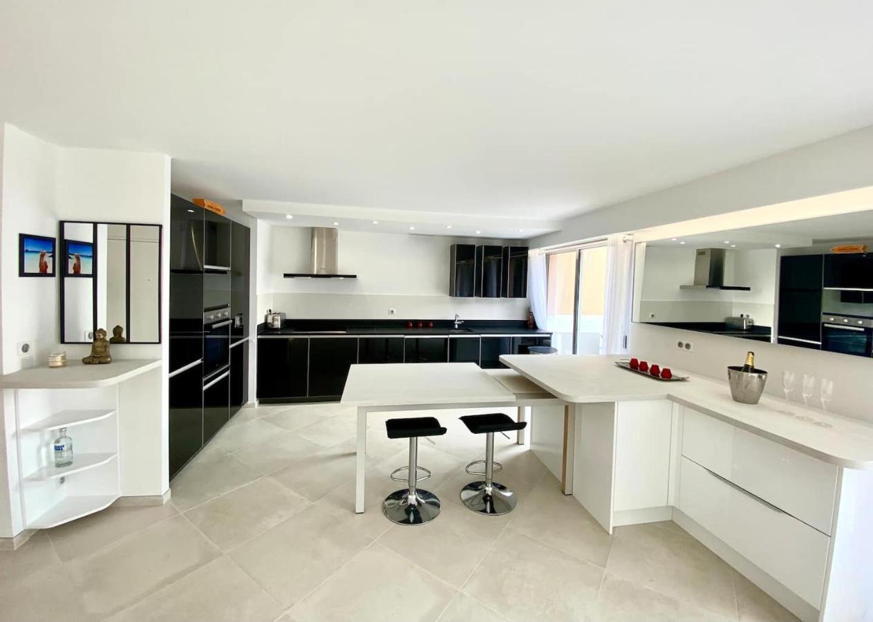 Appartement Luxe - 3 Pieces Avec Vue Mer, Piscine Et Tennis Nice Dış mekan fotoğraf
