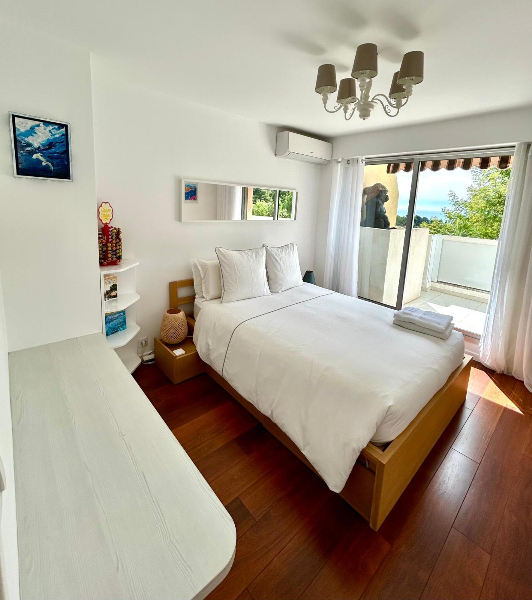 Appartement Luxe - 3 Pieces Avec Vue Mer, Piscine Et Tennis Nice Dış mekan fotoğraf